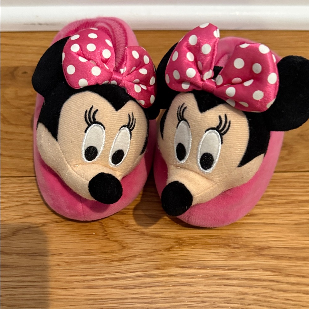 Disney Pink Minnie Mouse Kids Slippers